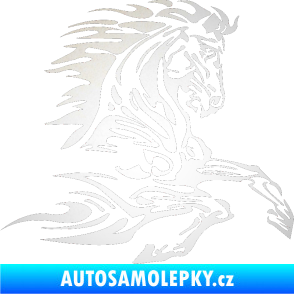 Samolepka Kůň 074 pravá odrazková reflexní bílá