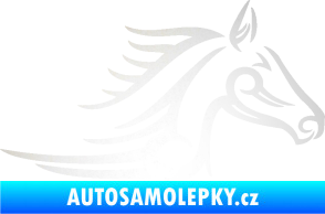 Samolepka Kůň 081 pravá hlava tattoo odrazková reflexní bílá