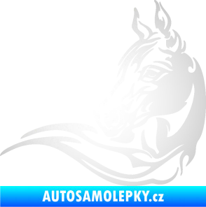 Samolepka Kůň 085 levá odrazková reflexní bílá