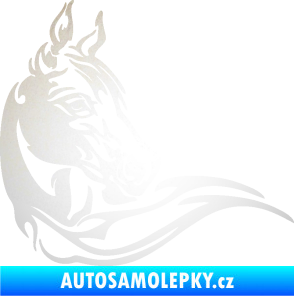 Samolepka Kůň 085 pravá odrazková reflexní bílá
