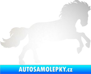 Samolepka Kůň 098 pravá běh odrazková reflexní bílá
