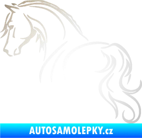 Samolepka Kůň 104 levá odrazková reflexní bílá