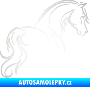 Samolepka Kůň 104 pravá odrazková reflexní bílá