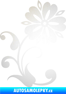 Samolepka Květina dekor 001 pravá odrazková reflexní bílá