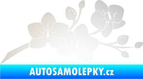 Samolepka Květina dekor 008 pravá orchidej odrazková reflexní bílá