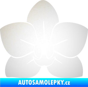 Samolepka Květina dekor 023 orchidej květ odrazková reflexní bílá