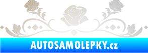 Samolepka Květina dekor 039 růžičky odrazková reflexní bílá