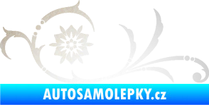 Samolepka Květina dekor 040 levá odrazková reflexní bílá