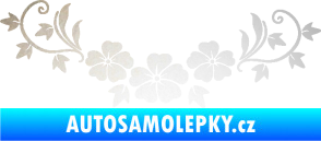 Samolepka Květina dekor 045 levá ibišky odrazková reflexní bílá