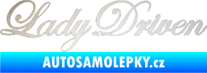 Samolepka Lady driven 003 nápis v řádce odrazková reflexní bílá