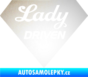 Samolepka Lady driven diamant odrazková reflexní bílá
