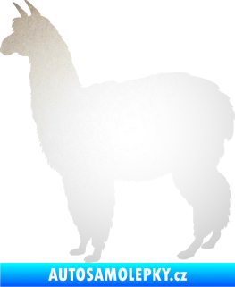Samolepka Lama 002 levá alpaka odrazková reflexní bílá