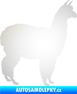 Samolepka Lama 002 pravá alpaka odrazková reflexní bílá