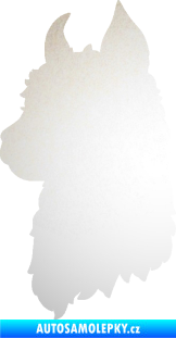 Samolepka Lama 006 levá silueta odrazková reflexní bílá