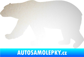 Samolepka Lední medvěd 002 levá odrazková reflexní bílá