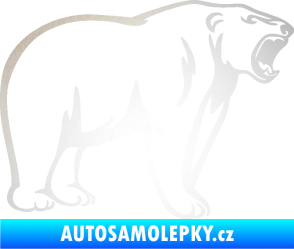 Samolepka Lední medvěd 003 pravá odrazková reflexní bílá