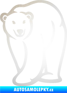 Samolepka Lední medvěd 004 levá odrazková reflexní bílá