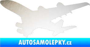 Samolepka Letadlo 002 levá odrazková reflexní bílá