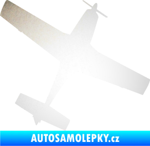 Samolepka Letadlo 003 pravá odrazková reflexní bílá