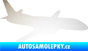 Samolepka Letadlo 004 pravá odrazková reflexní bílá