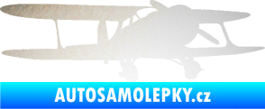 Samolepka Letadlo 006 pravá odrazková reflexní bílá