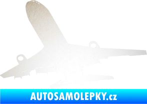 Samolepka Letadlo 007 levá odrazková reflexní bílá