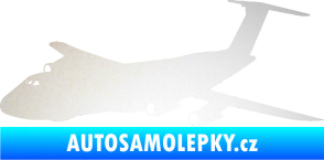 Samolepka Letadlo 008 levá odrazková reflexní bílá