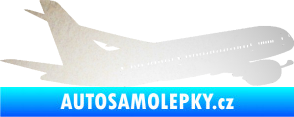 Samolepka Letadlo 009 pravá odrazková reflexní bílá
