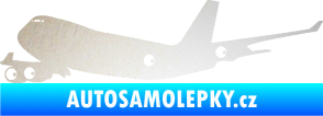 Samolepka Letadlo 012 levá odrazková reflexní bílá