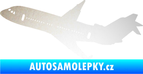 Samolepka Letadlo 013 levá odrazková reflexní bílá