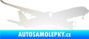 Samolepka Letadlo 017 pravá Airbus A 350 odrazková reflexní bílá