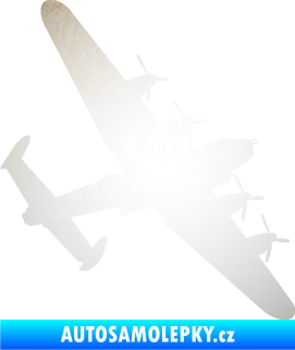 Samolepka Letadlo 022 pravá bombarder Lancaster odrazková reflexní bílá