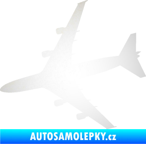 Samolepka letadlo 023 levá Jumbo Jet odrazková reflexní bílá