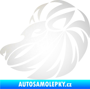 Samolepka Lev zvěrokruh 003 levá odrazková reflexní bílá