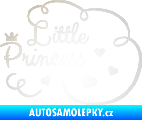 Samolepka Little princess nápis odrazková reflexní bílá