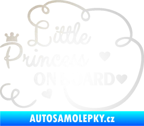 Samolepka Little princess on board nápis odrazková reflexní bílá