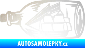 Samolepka Loď v láhvi 001 levá odrazková reflexní bílá