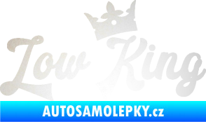 Samolepka Low King 001 nápis král odrazková reflexní bílá