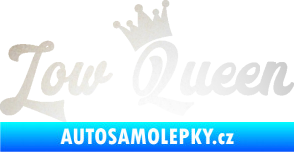Samolepka Low Queen 001 nápis královna odrazková reflexní bílá