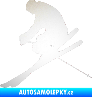 Samolepka Lyžař 005 levá odrazková reflexní bílá