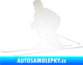 Samolepka Lyžař 009 levá odrazková reflexní bílá