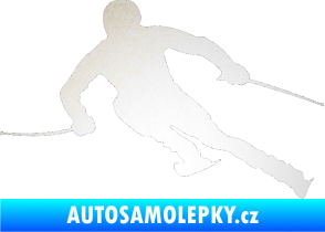 Samolepka Lyžař 012 levá odrazková reflexní bílá