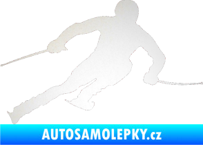 Samolepka Lyžař 012 pravá odrazková reflexní bílá