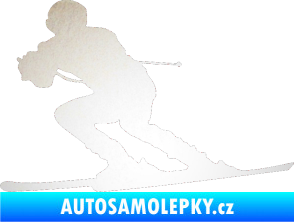 Samolepka Lyžař 017 levá odrazková reflexní bílá