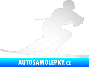 Samolepka Lyžař 017 pravá odrazková reflexní bílá