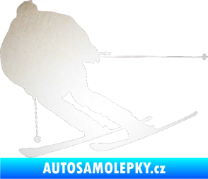 Samolepka Lyžař 019 levá odrazková reflexní bílá