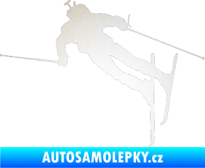 Samolepka Lyžař 020 levá odrazková reflexní bílá