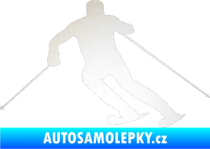 Samolepka Lyžař 021 levá odrazková reflexní bílá