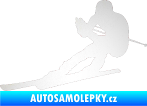 Samolepka Lyžař 022 levá odrazková reflexní bílá