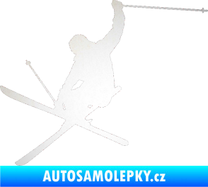 Samolepka Lyžař 024 levá odrazková reflexní bílá